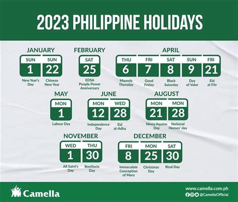 Public holidays in the Philippines 2024.